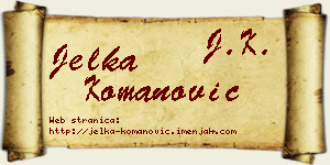 Jelka Komanović vizit kartica